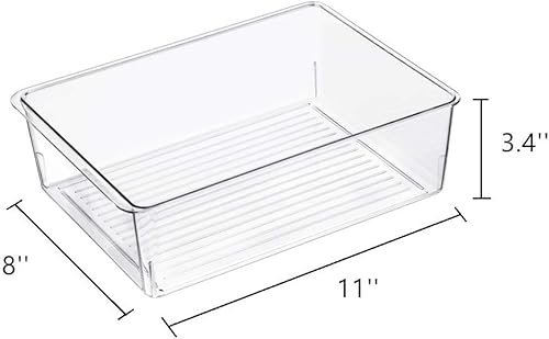 Miniatura 7 de Slideep Contenedor de almacenamiento de alimentos para congelador de cocina, organizador de plástico para refrigerador, contenedores de