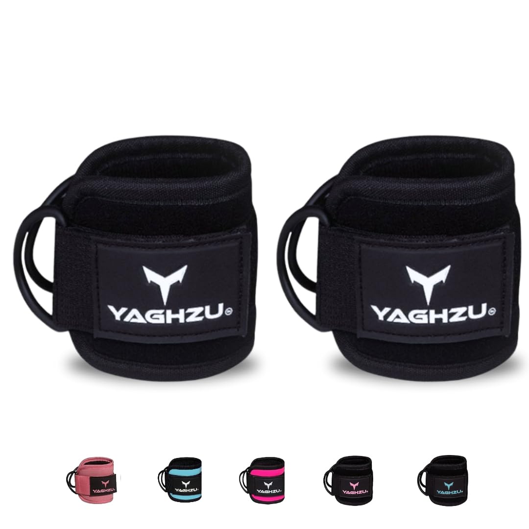 YAGHZU Ankle Straps for Cable Machines Women, Glute Kickback Cable Machine Attachments, Gym Ankle Cuffs, Wrist Cuffs for Workout, Leg Training Accessory, Fitness Gear for Home or Gym