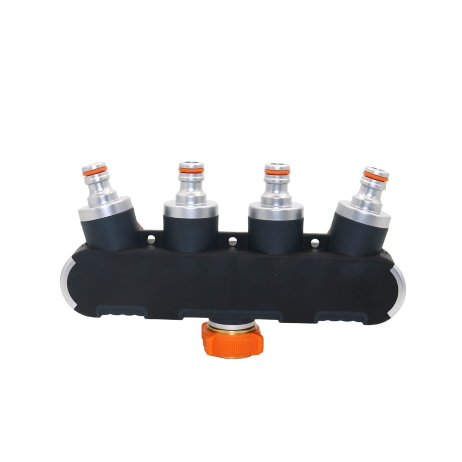 Conector rápido para tubería de riego de jardín, grifo apto para jardín, conectores de grifo de 4 vías, divisor de tubería de manguera de metal, conector de agua de riego por goteo de plástico, herram