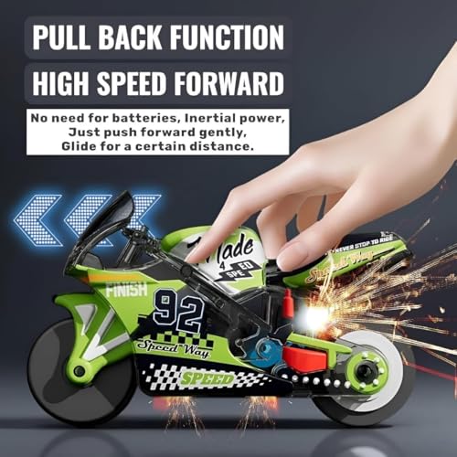 Generic Sparkling Stunt Bike Toy Keychain for Kids - Image 7