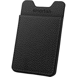 Smartish Stick-on Phone Wallet – Sidecar Slim Expandable Credit Card Pocket – Universal Fit- iPhone and Android – Black…