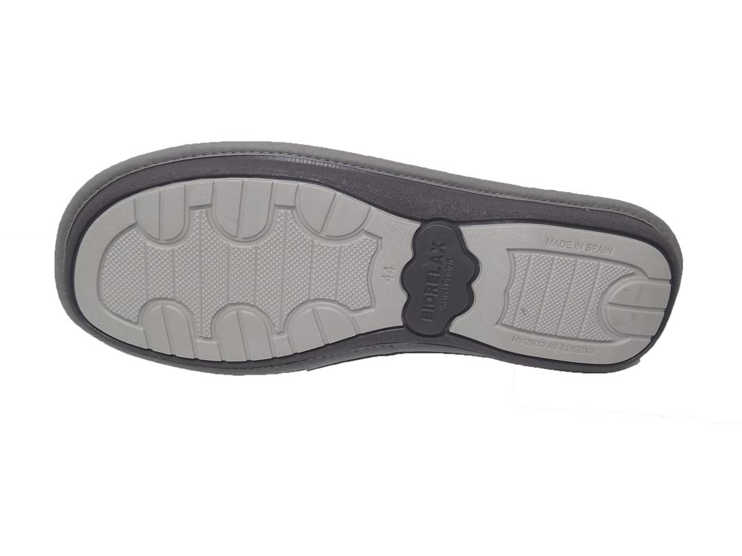 Zapatilla de Estar por casa/Hombre/Biorelax/Empeine: Lona/Suela: Goma Antideslizante/Cámara de Aire/Color Gris