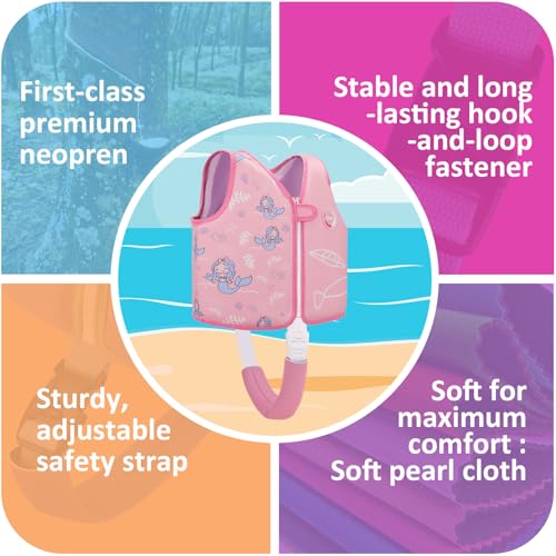 Image of Toddler Swim Vest, Neoprene Trainer with Adjustable Straps and Crotch Strap