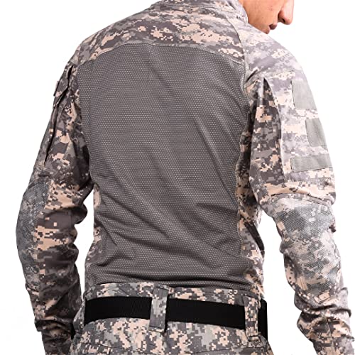 Camuflaje caza camisas carga pantalones en conjunto militar elástico 3