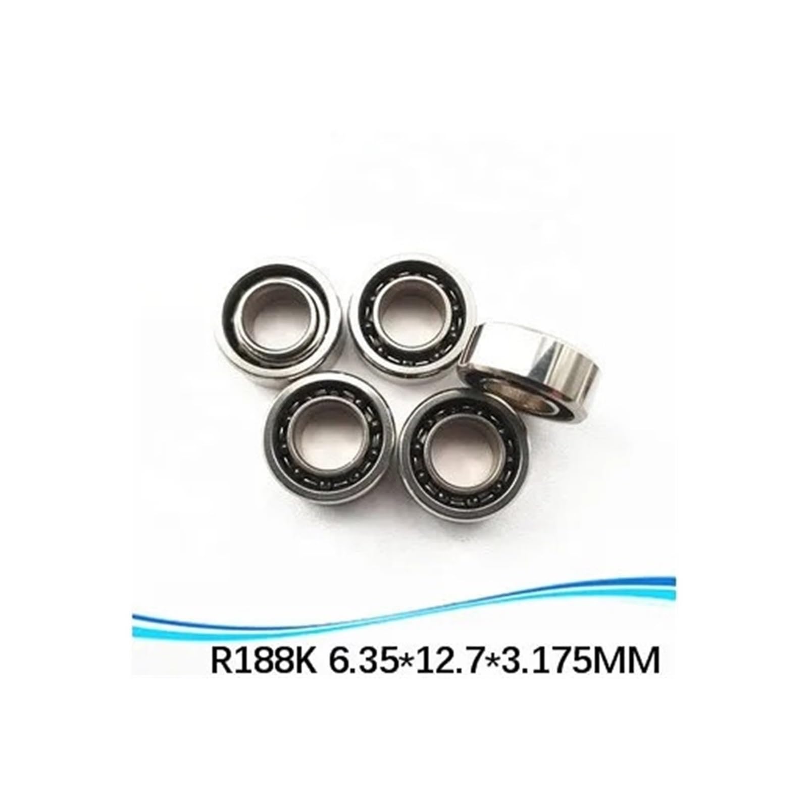 Rodamiento de Bolas Ranura Profunda Miniatura métrico Abierto R188 1/4" x 1/2" 1/8" Pulgadas, 6,35 12,7 3,175 mm, R188K SR188(R188k Open,ABEC-5)