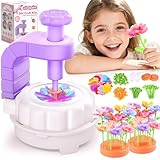 windpaint Fabric Flower Bouquets Toys, Christmas Gifts DIY Craft Kits Toys for Kids, Arts & Crafts for Girls 3 4 5 6 7 8 9 10 Years Old Toddler, Educational Learning Preschool Birthday Gifts(Purple)