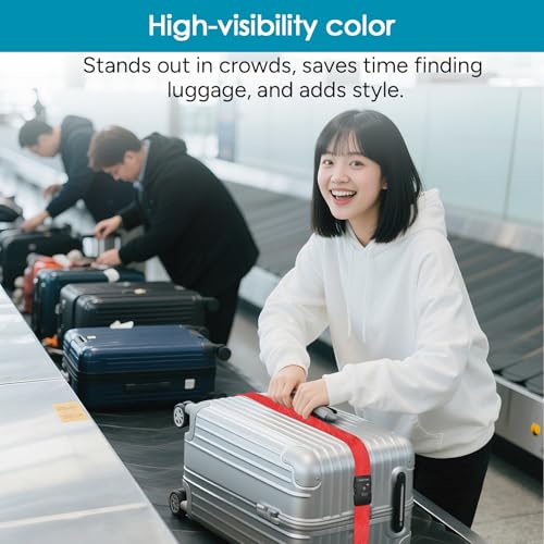 Image of Travel Inspira Luggage Straps for Suitcases with TSA Lock, Protect Your Luggage Anti-Burst, High Visibility Color, Easy to Identify Luggage Adjustable Heavy Duty Belt for 20-28 Inch Suitcases