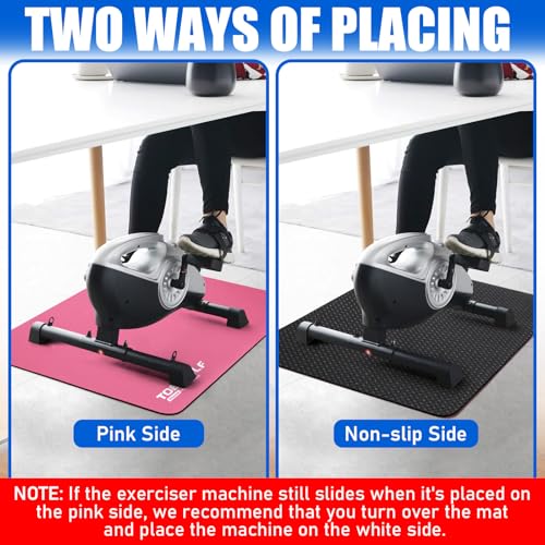 Image of TOBWOLF Non-Slip Workout Mat for Ellipse Leg Exerciser, Ellipse Machine Mat, Exercise Mat for Under Desk Ellipticals, Suitable for Electric Seated Foot Pedal Exerciser, Stability & Floor Protection