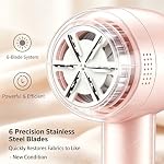 VGR 813 Rechargeable Fabric Shaver,6-Blade Lint Remover,Pink - Image 3
