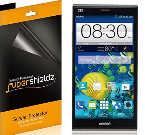 Supershieldz (6 Pack) for ZTE Grand X Max and ZTE Grand X Max Plus (Cricket) Screen Protector, High Definition Clear Shield (PET)