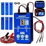 MRCARTOOL - Tester per iniettori di carburante per auto, 12 V, con 6 ugelli per iniettori EFI GDI da 5 V, 12 V, 8 modalità di impulso, iniettore, set di pulizia, doppio potere, cavo da 1 m