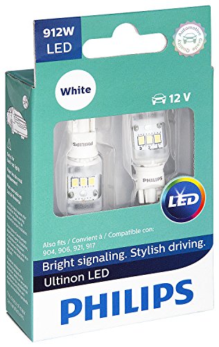 Philips Automotive Lighting 912WLED Ultinon LED (White), 2 Pack