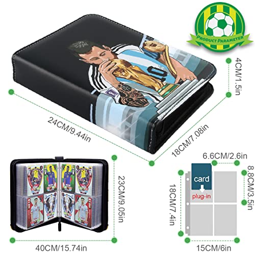 AllLeeGay Trading Card Album for Football Football Trading Card Binder Card Holder Album Trading Card Game Collection with 60 Removable Sleeves 480 Pockets football Card Book (B) AllLeeGay-kace-0001 - Image 2