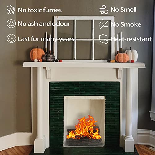 Grandhom Gaskaminscheite, 10 Stück, kleine Feuerstelle, dekoratives Keramik-Brennholz-Set für drinnen und draußen, Gaseinsätze, belüftet, belüftet, elektrisch, Bioethanol, Gel-Kamine, lang, 6–22 cm
