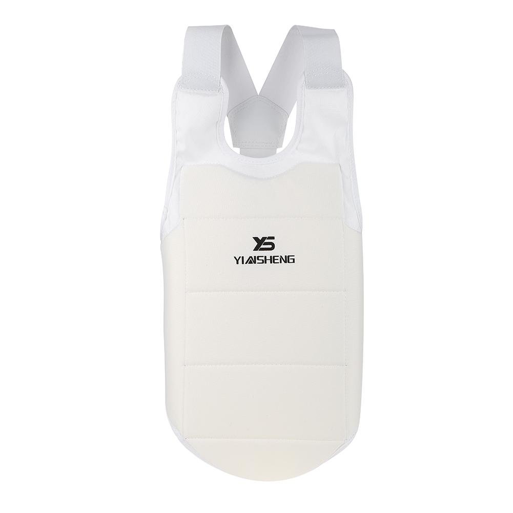 Alomejor Chaleco Protector, Ligero Transpirable Protector Torácico Tela Oxford Acolchada Cierre Frontal Ergonómico for Artes Marciales Taekwondo Karate Entrenamiento Competición Unisex
