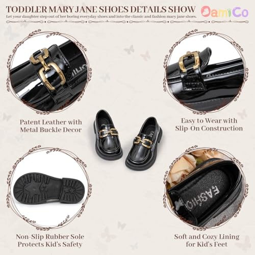 Oamico Girls Dress Shoes Loafers School Uniform Mary Jane Flats by Oamico - Used condition - Image 5