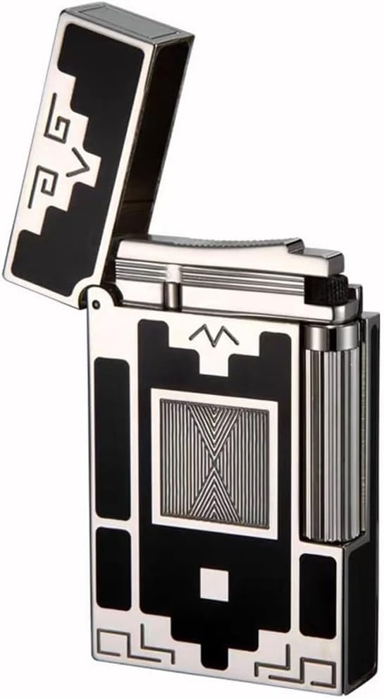 Flint Side Slide Ignition Igniter Classic Grinding Wheel Lighter Metal Bright Tone Lighter Soft Flame Lighter Refillable Gas