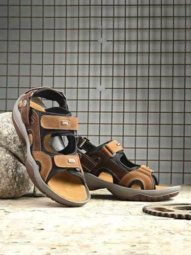 Image of BELLION Sports Sandals for Men | Comfortable & Lightweight | Flexible & Breathable | Anti-Skid Footwear for Trekking, Hiking & Outdoor