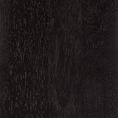 Amazon Basics Solid Wood Saddle-Seat Counter Height Bar Stools for Kitchen Island with Footrest, 24-Inch Height, Black, Set of 2