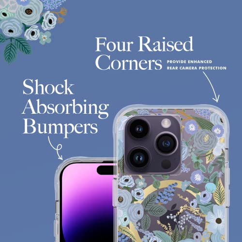 Rifle Paper Co. iPhone 14 Pro Case [Compatible with MagSafe] [10FT Drop Protection] Cute iPhone Case 6.1" with Floral Pattern, Anti-Scratch Tech, Shockproof Material, Slim Fit - Garden Party Blue by Case-Mate - Used condition - Image 5