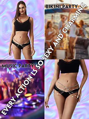 Rhinestone Body Chains Jewelry For Women And Girls Sexy Belly Waist Chain Bikini Beach Accessories Suitable for a Variety of Carnival scenes4