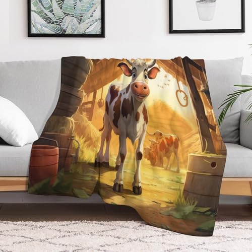 Couverture vache douce finis les frissons sur votre canape
