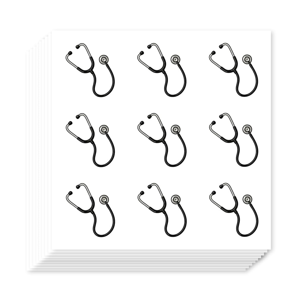 AHANDMAKER 180Pcs Stethoscope Planner Stickers Self-Adhesive Decals Doctor Theme Stickers for Planner Calendar Scrapbook Crafting Arts Journaling Gift Bag Seal Theme Party Decor