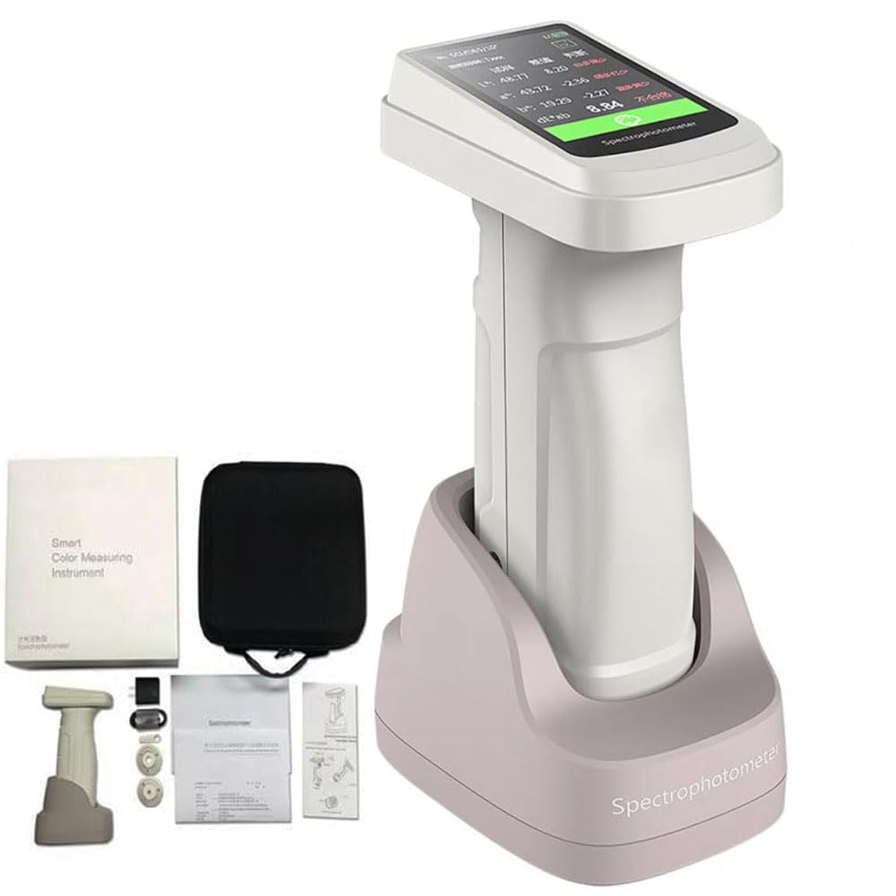 VTSYIQI Portable Spectrophotometer Color Spectrophotometer Instrument with Accuracy 0.03 Storage for Car Paint Test