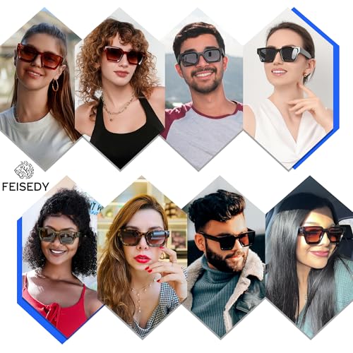 Image of FEISEDY Vintage Small Sunglasses Oval Slender Metal Frame Candy Colors B2277