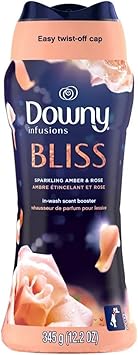 Downy Infusions In-Wash Laundry Scent Booster Beads، BLISS، Sparkling Amber and Rose، 12.2 oz