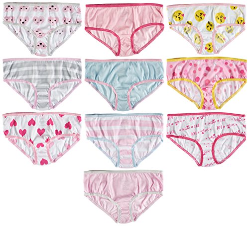 Trimfit Girls Stylish Underwear, Emojis/Hearts, Medium US