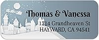 Vista 4 de Custom Christmas Return Address Labels Holiday Greetings Cards Envelope Mailing Address Sticker Personalized Winter Wedding Addressing
