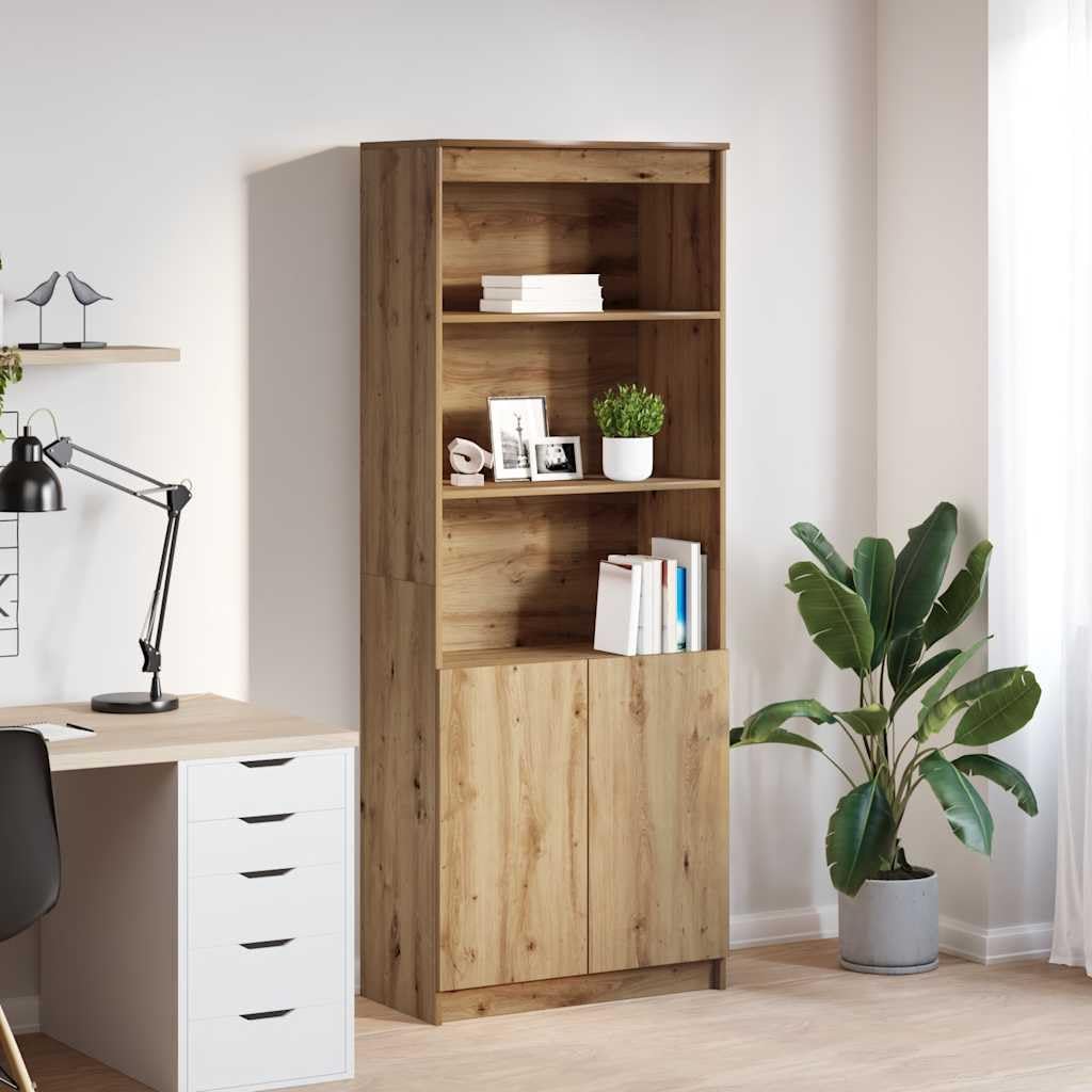 vidaXL Highboard Artisan-Eiche 70x35x180 cm Holzwerkstoff, Schrank, Lagerschrank, Schrank hoch, Beistellschrank, hoher Schrank, Schrank mit Tür