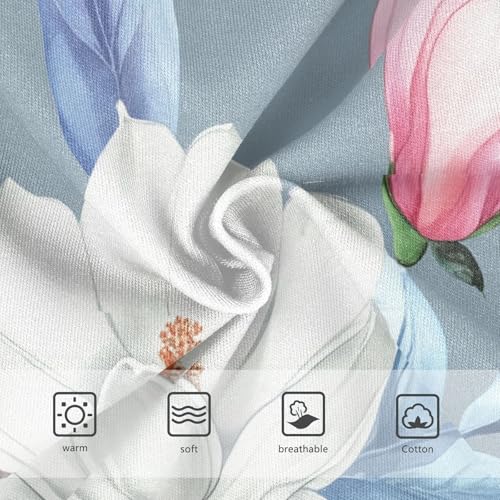 Pink Magnolia Flowers Leaves Little Girl Panties Toddler Underwear Floral Cotton Cartoon Briefs Girls Undies 2t3