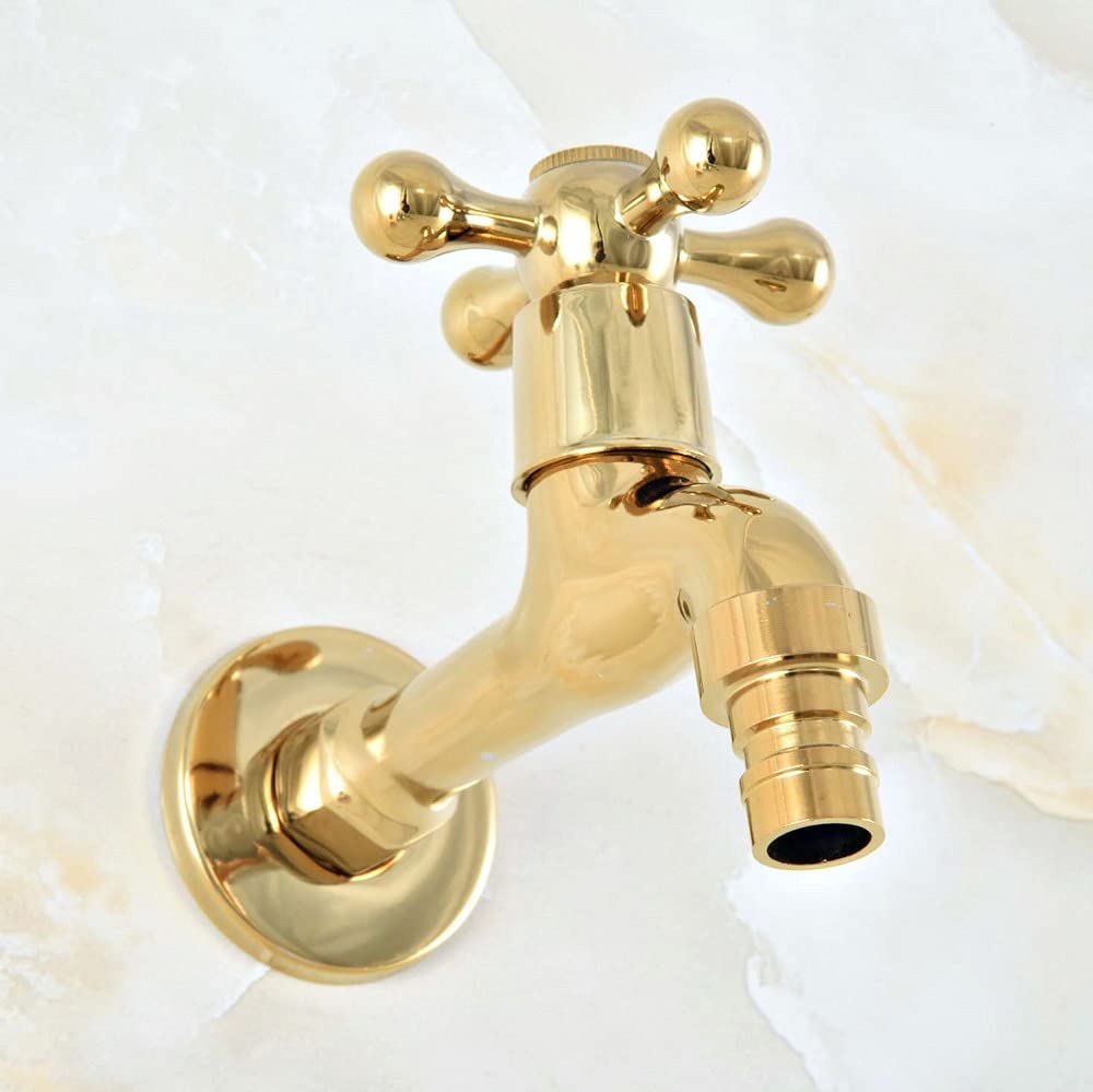 Robinet de lavabo de machine à laver couleur or en laiton pour optimiser votre espace