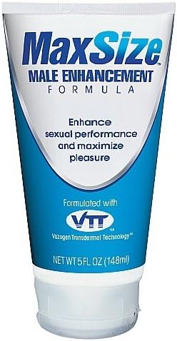 Max Size crema para el mejoramiento masculino de MD Science Lab, MAX SIZE crema de 5 onzas líquidas.