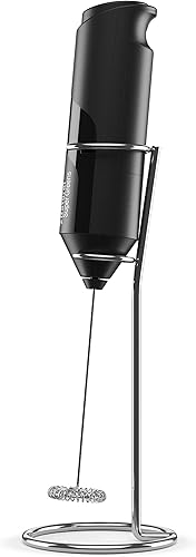 Miniatura 3 de Natural Vitamins Mezclador de mano de alta potencia  Mezclador de bebidas de acero inoxidable a pilas  Espuma y espumador con soporte para súper