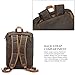 CoolBELL Laptop Messenger Bag Vintage Shoulder Bag Convertible Backpack Retro Briefcase Versatile Travel Bag Fits 17.3 Inch Laptop For Men Business (Waxed Canvas Brown)