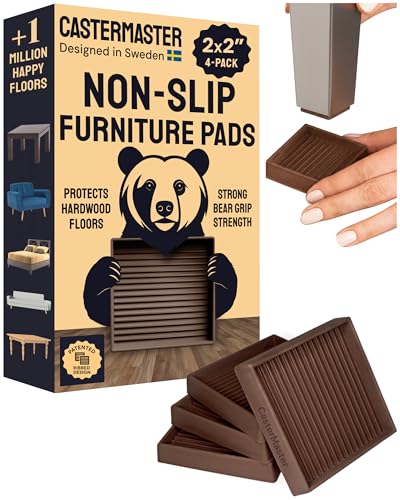 CasterMaster Non Slip Furniture Pads - 2 in x 2