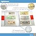 LIGHTHOUSE - Currency Album with 100 Integrated Sheets to Store and Display 300 Banknotes (9 2/3