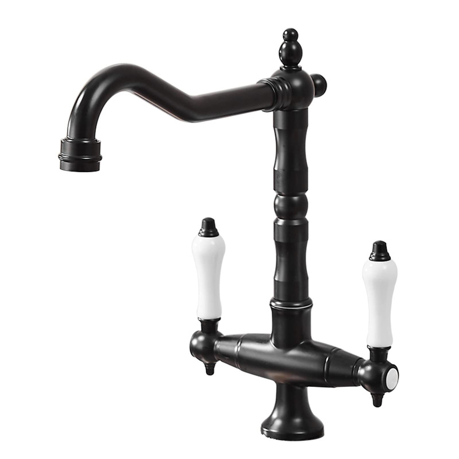 Robinets vintage pour lavabo de salle de bain mélangeur laiton noir