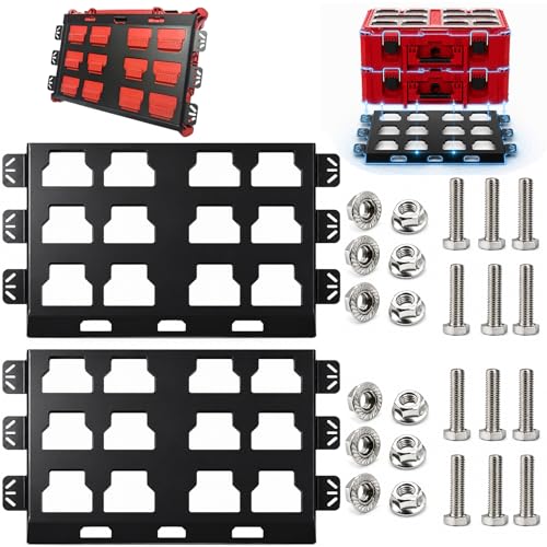 Muscovite Mounting Plate Compatible with Milwaukee Packout Accessories for Wall Truck Bed Mount - Heavy Duty Pack Out Tool Box for Storage and Organization System
