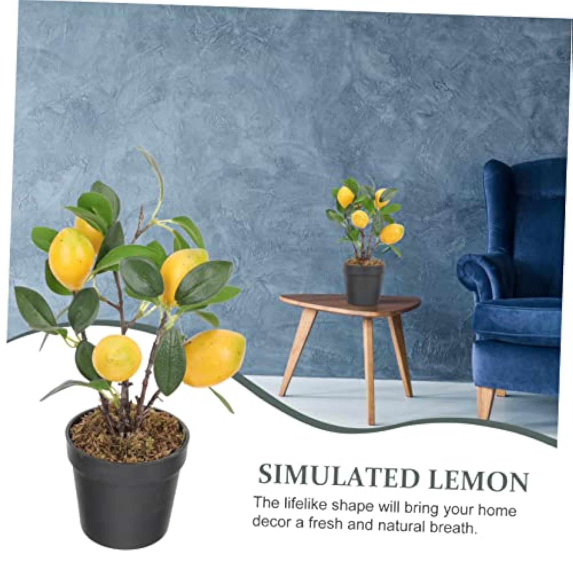 Realistic Fake Lemon Decorative Potted Bonsai