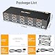 HDMI Displayport KVM Switch 4 PC 3 Monitore 8K@60Hz/4K@144Hz KVM Switches kabelgebundener Fernbedienung, Netzteil und USB3.0 Kabel im Lieferumfang enthalte