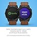 Garmin Fenix 6X Sapphire, Premium Multisport GPS Watch, Features Mapping, Music, Grade-Adjusted Pace Guidance and Pulse Ox Sensors, Black with Brown Leather Band