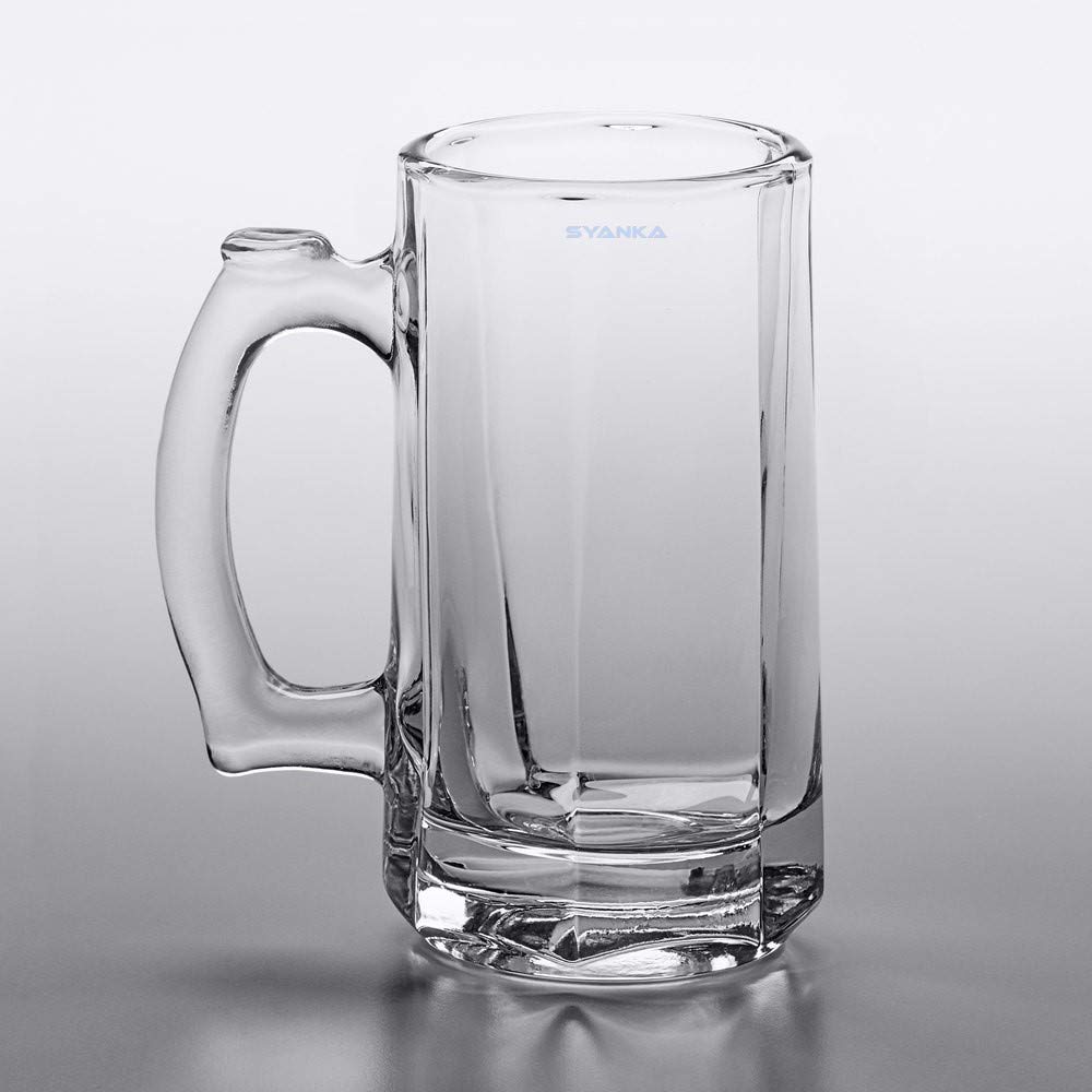 SYANKA Italian Premium Glass Beer Mugs - Set of 4, Transparent, 400ml - Image 9 thumbnail