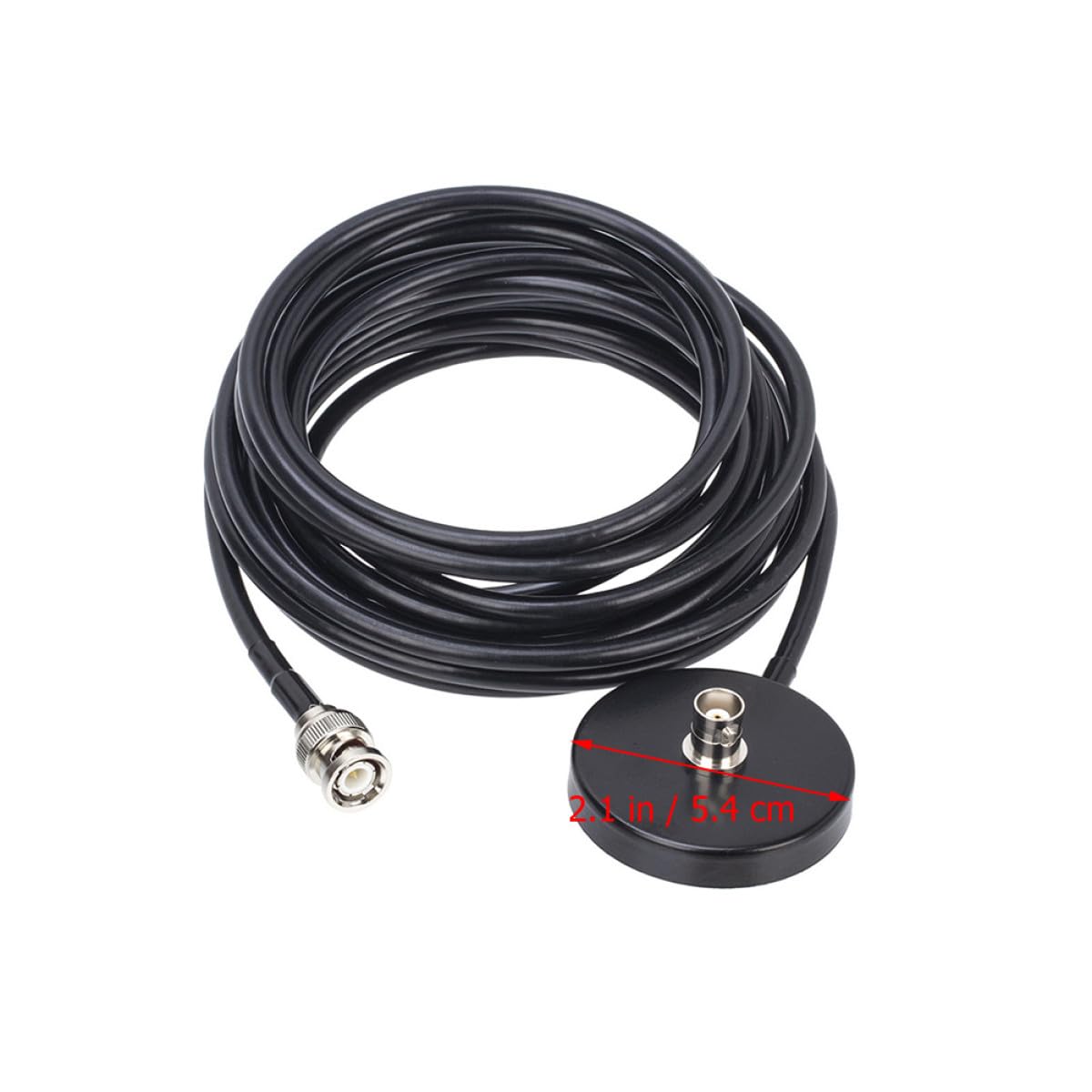 Base de Antena Magnética para Coche Rg58 5, 4cm Negro