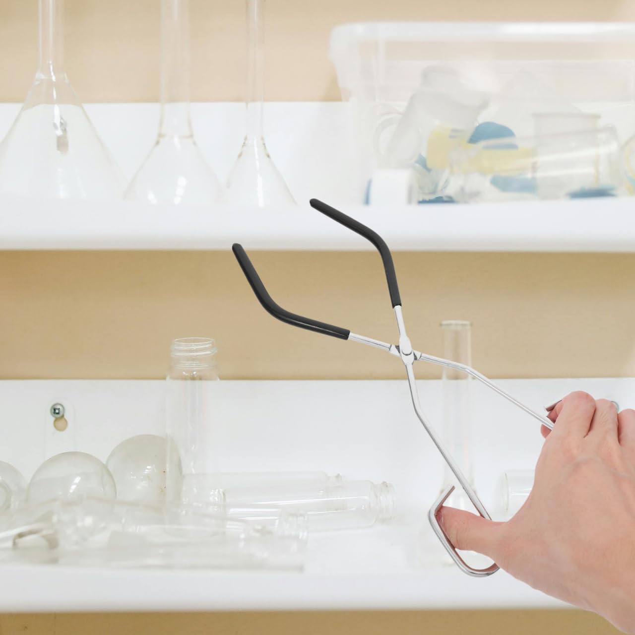 Amosfun Pince À Bécher 10.24In Outil De Laboratoire Portable Avec Préhension Réglable Pour Manipulation Sécurisée Des Béchers Et Tubes À Essai