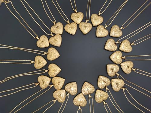 Goking Letter A Locket Necklace That Holds Pictures, 18K Gold Plated Heart Photo Initial Alphabet Necklace thumb #6