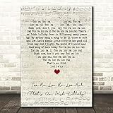 Too-Ra-Loo-Ra-Loo-RAL (That's an Irish Lullaby) Script Heart Song Lyric Print